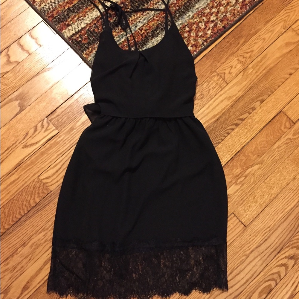 BCBGeneration Black Mini Lace Dress
